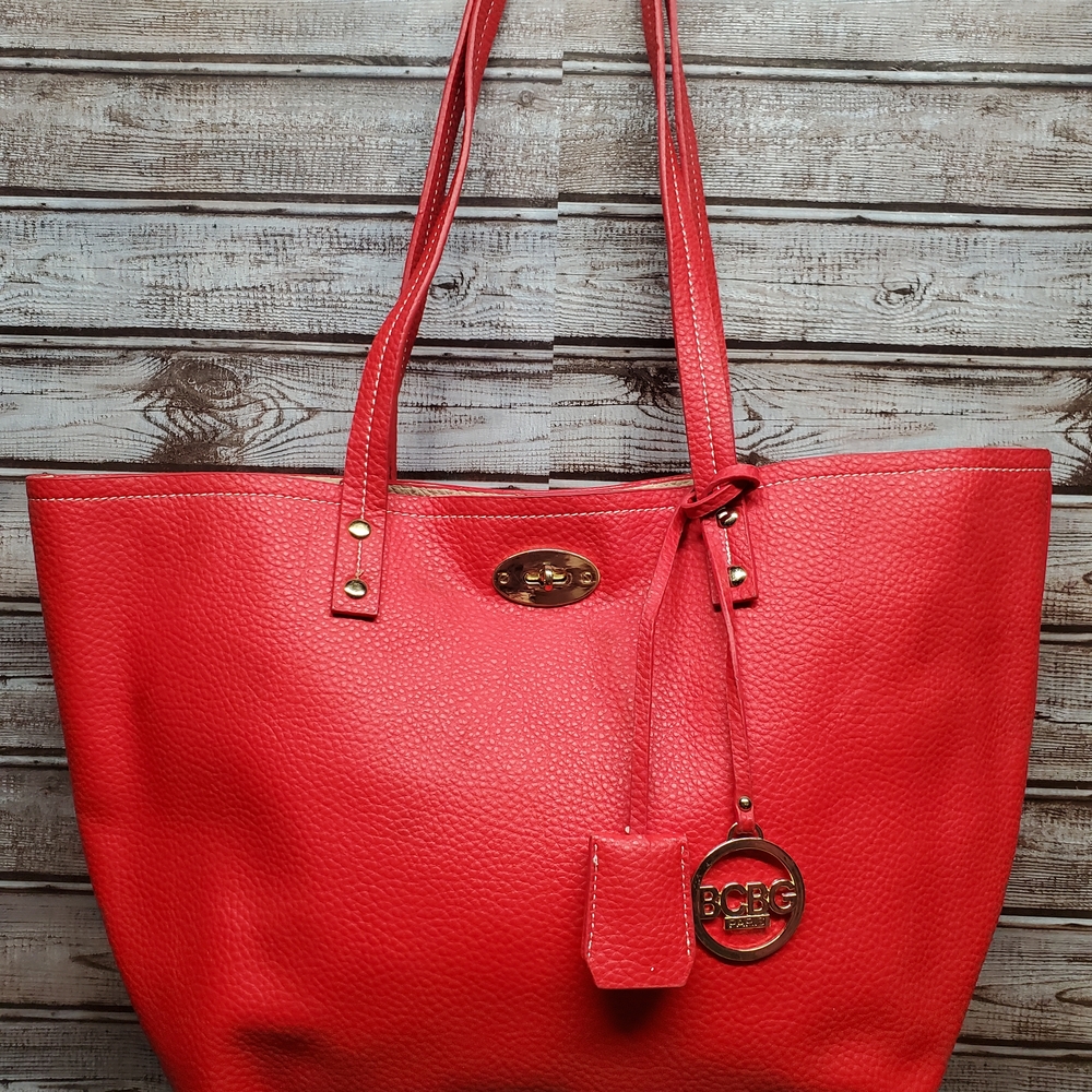 BCBG Vibrant Red Tote Bag